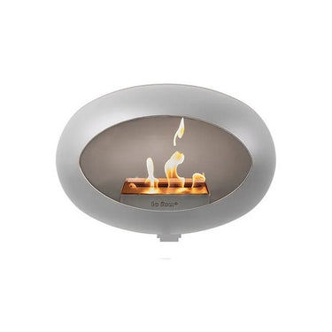 Dome Wall Nickel Fireplace by LE FEU