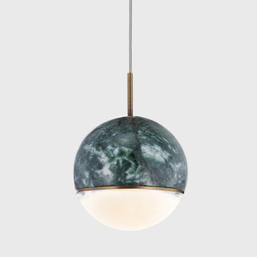 Viso Wandering Star marble and glass pendant in Indian Green, 4.3 in, product photo