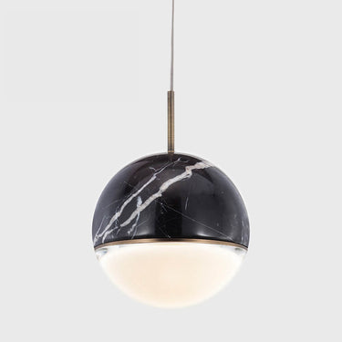 Viso Wandering Star marble and glass pendant in Black Marble, 6 in, product photo