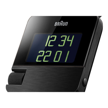 Braun Prestige Digital Watch BN0106BKBKG – Black Stainless Steel, Rubber Strap, Award-Winning Design - Clearance