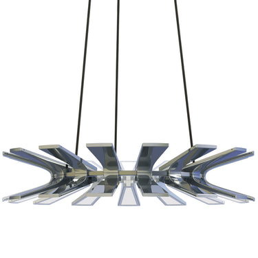 36” Large Modern LED Pendant Light with Double Row Design for High Ceilings