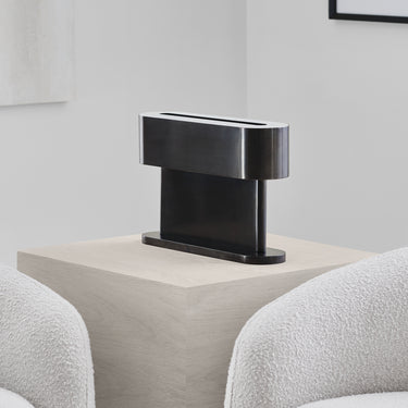 Dark Bronze small table lamp with touch dimmer, Wyllis design by Visual Comfort Modern - Living Room Accent Lamp