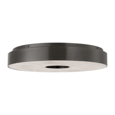 Structured Bronze Wyllis 18" flush mount light; suited for commercial projects.