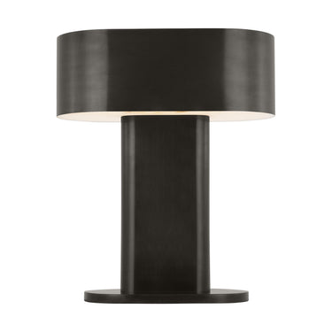 Integrated LED dark bronze table lamp, Wyllis lamp with 3-step dimming
