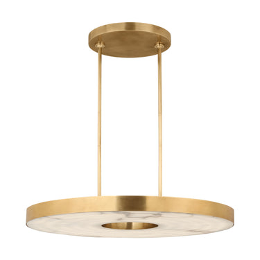 36" alabaster & antique brass LED fixture for residential and commercial use.