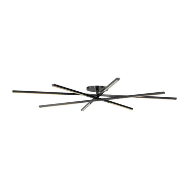 Bronze 60 inch flush mount, crystal detail, contemporary ceiling lighting.