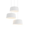 Koncept Yurei Circular 3 Pendant Light Matte White 14" Metal Shade Matte White