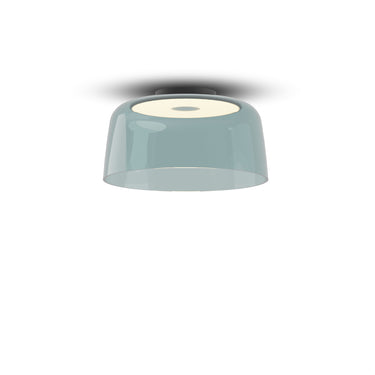 Koncept Yurei Pendant Light Matte Black 14" Acrylic Shade Blue