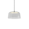 Koncept Yurei Pendant Light Matte Black 14" Acrylic Shade Clear
