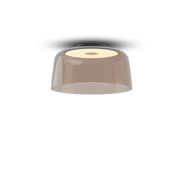 Koncept Yurei Pendant Light Matte Black 14" Acrylic Shade Tea Brown