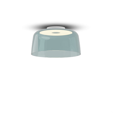 Koncept Yurei Pendant Light Matte White 14" Acrylic Shade Blue