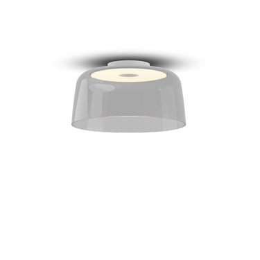 Koncept Yurei Pendant Light Matte White 14" Acrylic Shade Clear