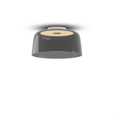 Koncept Yurei Pendant Light Matte White 14" Acrylic Shade Dark Gray