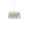 Koncept Yurei Pendant Light Matte White 14" Acrylic Shade Tea Brown
