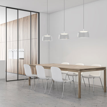 Koncept Yurei Pendant Light Matte White 14" Metal Shade Matte White