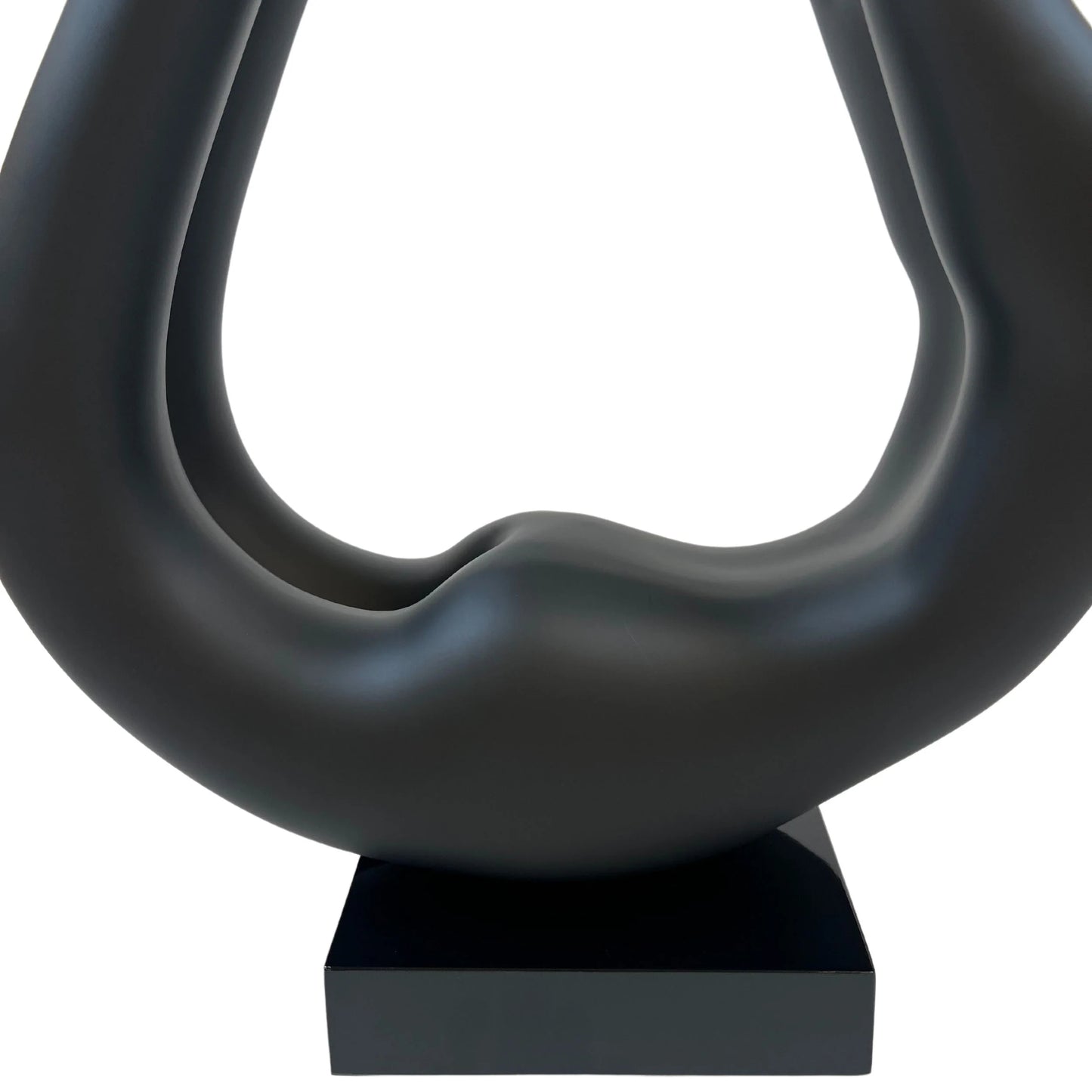 Finesse Decor Yoga Black Sculpture in Black Base 4
