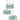 Yurei 3-light LED pendant ceiling light with translucent blue shades by Koncept
