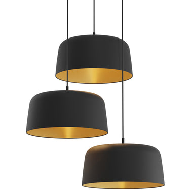 Designer Yurei 3-light pendant light with dimmable LED and high CRI lighting