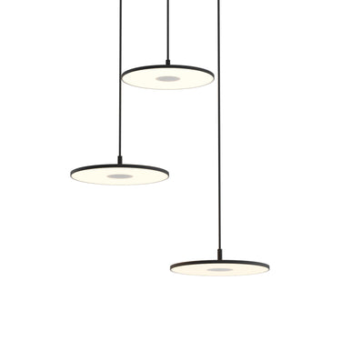 Minimalist 3-light LED pendant ceiling fixture for modern interiors