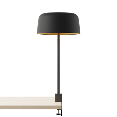 Minimalist clamp desk lamp with integrated LED lighting
