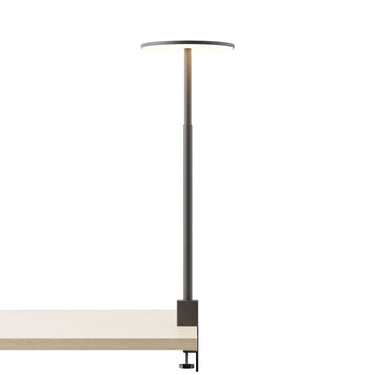 Sleek LED clamp lamp for collaborative co-working areas
