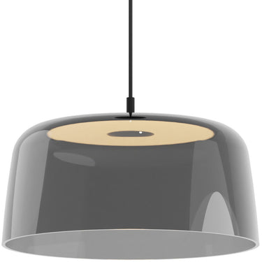 Yurei transparent ceiling light in matte black finish with 3000K warm light