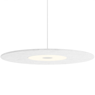 Modern LED pendant light with acoustic panel for noise reduction