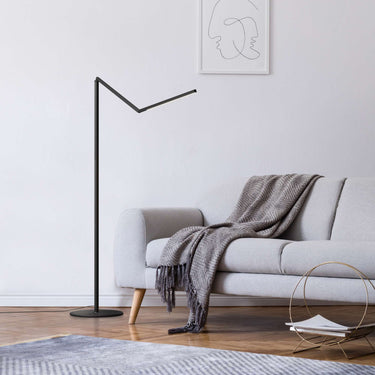 Koncept Z-Bar Gen 4 in a matte white finish, perfect for low-power ambient lighting in a studio apartment.