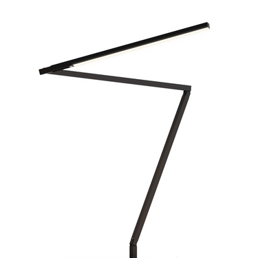 Modern matte black LED task lamp for office desk with USB-C port and motion detection