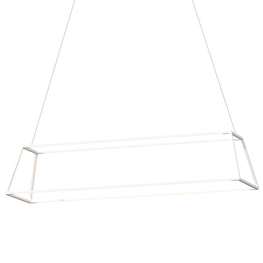 Sculptural aluminum LED pendant with adjustable 360-degree light bars