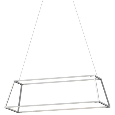 Contemporary modular Z-Bar Rise Rectangle pendant fixture for modern interiors