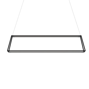 Koncept Z-Bar Rise Rectangle LED fixture in Matte White, modern architectural design.