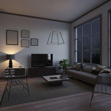 Koncept Tech Z-Bar Rise architectural LED pendant in Matte Black finish for hotels, lobbies, and commercial spaces
