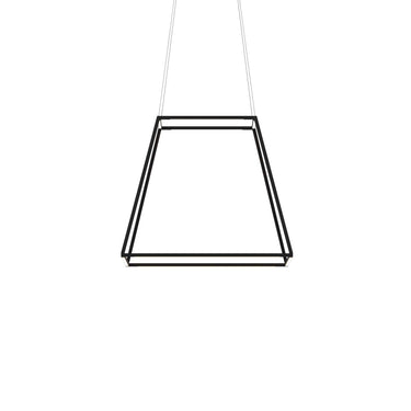 Energy-efficient Matte Black LED pendant light with 360 degree rotation and warm 3000K illumination