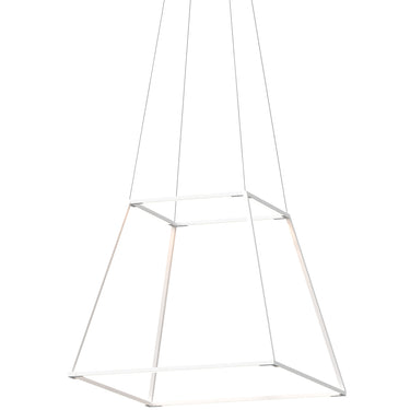 Eco-friendly recyclable aluminum LED pendant in Matte White finish with 60,000 hour lifespan