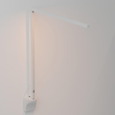 Matte White Z-Bar Solo Gen 4 with hardwired wall mount, shown as a permanent installation.