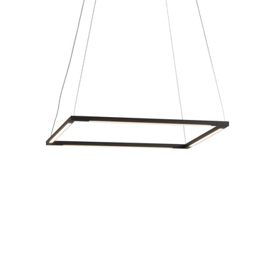 Award-winning Z-Bar square LED ceiling light in sleek matte black finish.