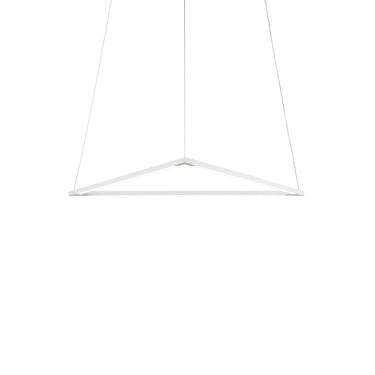 Koncept Z-Bar Triangle LED, matte white finish, clean lines for corridor and hallway ceiling lighting