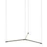 Z-Bar Trio modern LED linear pendant light in matte black with adjustable rotatable bars for kitchen islands