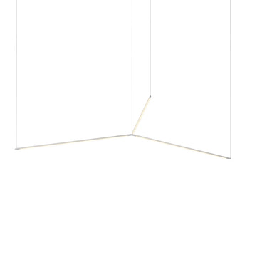 Adjustable black LED pendant lamp with three rotatable bars for task and ambient lighting