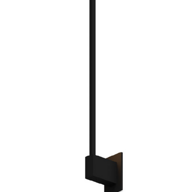 Black Elegant Z-Bar minimalist wall sconce for modern office décor.