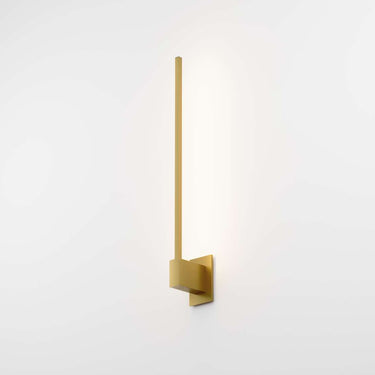 Sleek LED Z-Bar minimalist wall lamp for contemporary living room décor in gold finish.