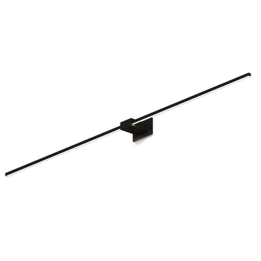 Matte black Z-Bar LED wall sconce for modern bathroom vanity.