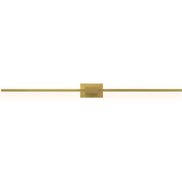 Designer LED gold wall light with 90 CRI for accurate color rendering.