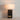 Nova of California Zen Standing Table Lamp Gilded Ebony Wood Weathered Brass White Linen Shade