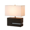 Nova Zen Reclining Table Lamp with Nightlight in Dark Brown shade, Brushed Nickel base, photo 1
