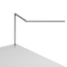 Koncept Z-Bar Pro LED Desk Lamp Gen 4 Silver Through-Table Mount