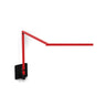 Koncept Z-Bar Mini Desk Lamp Gen 4 Warm Light Matte Red Hardwire Wall Mount Matte Black