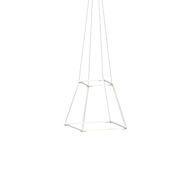 Koncept Z-Bar Pendant Rise Small Square Soft Warm Matte White 18" x 18" x 17"