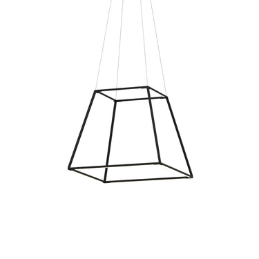 Koncept Z-Bar Pendant Rise Medium Square Soft Warm Matte Black 26" x 26" x 22"